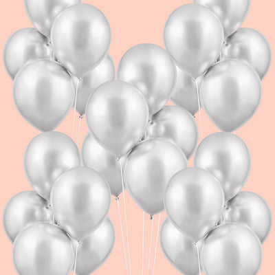 Silver Chrome Pack - 25 metallic balloons