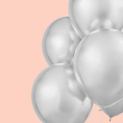 Silver Chrome Pack - 25 metallic balloons