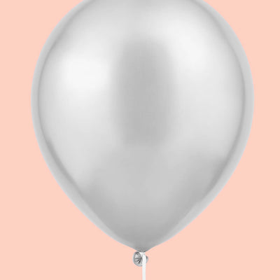 Silver Chrome Pack - 25 metallic balloons