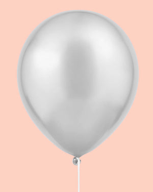 Silver Chrome Pack - 25 metallic balloons