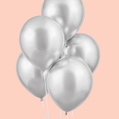 Silver Chrome Pack - 25 metallic balloons