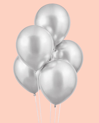 Silver Chrome Pack - 25 metallic balloons