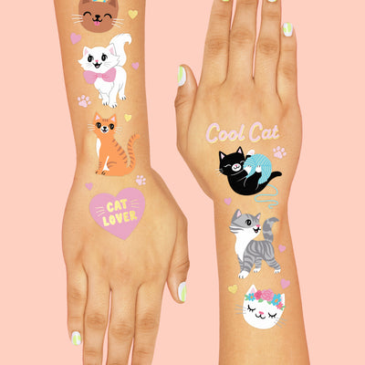Cool Cat Tats - 42 foil temporary tattoos