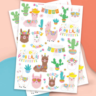 No Prob-Llama Tats - 46 foil temporary tattoos