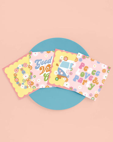 Groovy Napkins - 24 printed napkins