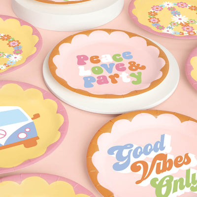 Groovy Plates - 24 paper plates