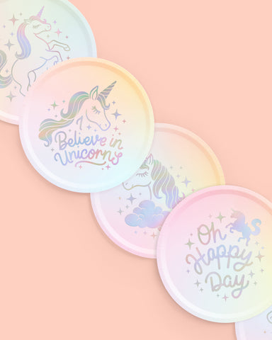 Unicorn 🦄 Plates - 24 paper plates