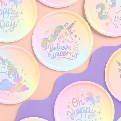 Unicorn 🦄 Plates - 24 paper plates
