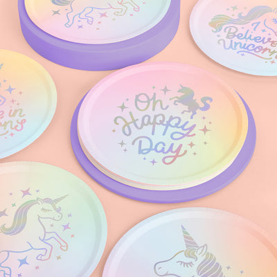 Unicorn 🦄 Plates - 24 paper plates