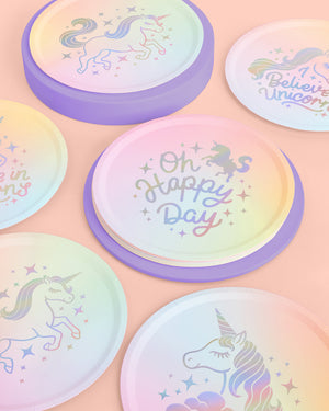 Unicorn 🦄 Plates - 24 paper plates