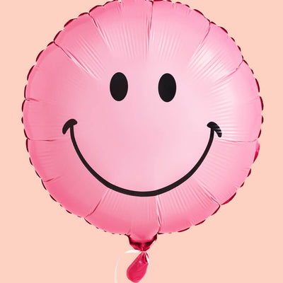 Smiley Balloons - 2 pink balloons