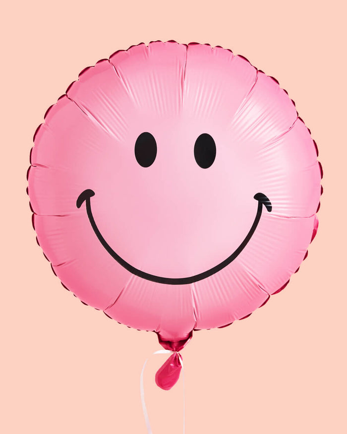 Smiley Balloons - 2 pink balloons