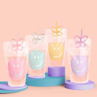 Smiley Sippers - 16 pouches + straws