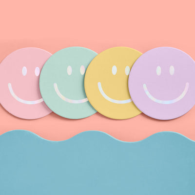 Smiley Coasters - 16 paper coasters