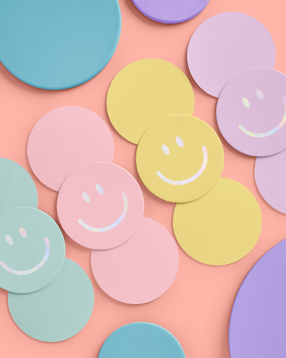 Smiley Coasters - 16 paper coasters