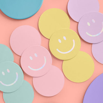 Smiley Coasters - 16 paper coasters