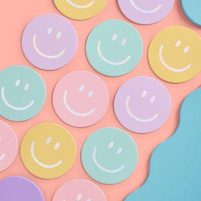 Smiley Coasters - 16 paper coasters