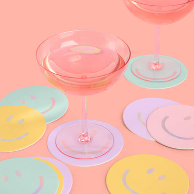 Smiley Coasters - 16 paper coasters