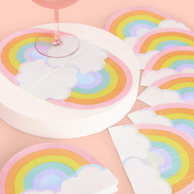 Rainbow Napkins - 25 foil napkins