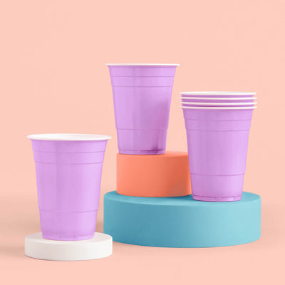 Purple Party Cups - 50 matte 16 oz cups