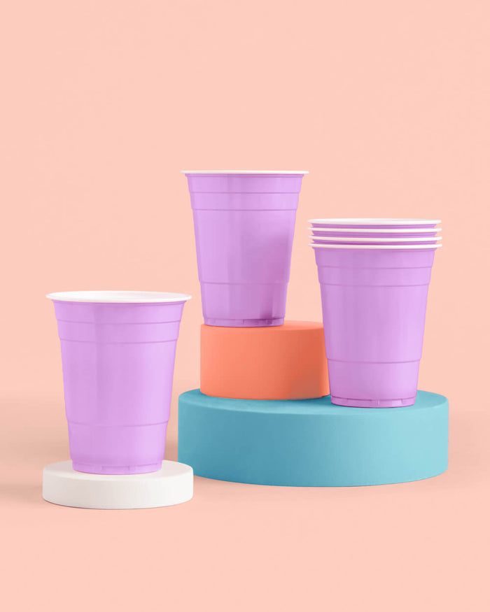 Purple Party Cups - 50 matte 16 oz cups