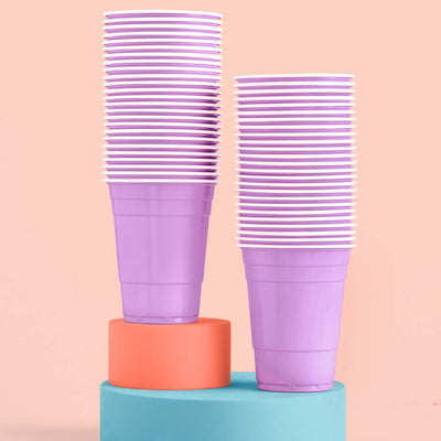 Purple Party Cups - 50 matte 16 oz cups