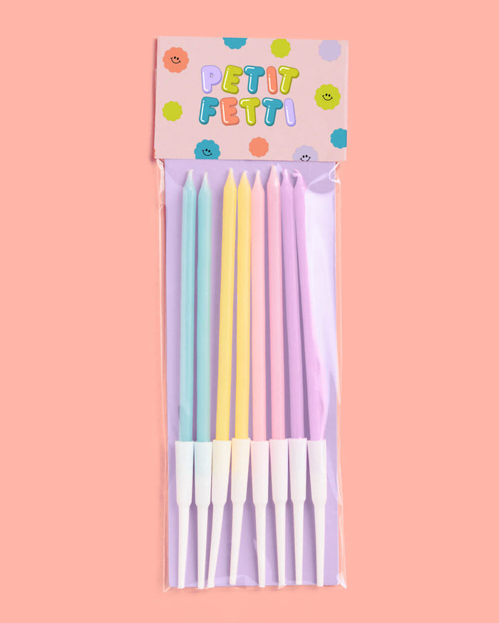 Skinny Party Candles - 5" pastel candles