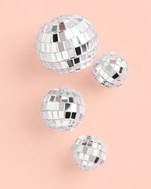 It's Disco, Baby! Topper - 4 disco ball cake toppers