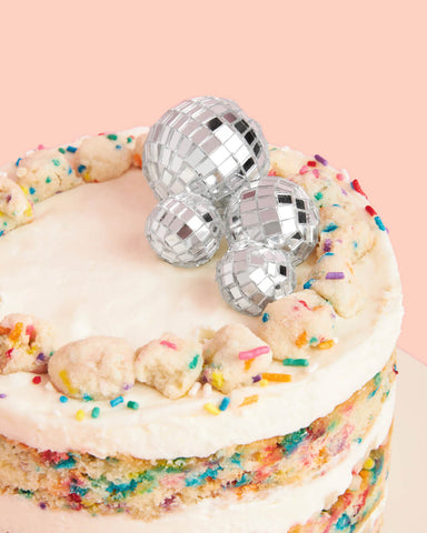 It's Disco, Baby! Topper - 4 disco ball cake toppers