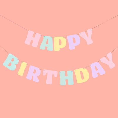 Pastel Party Banner - matte pastel banner