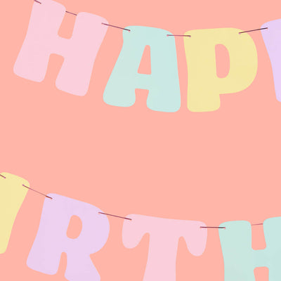 Pastel Party Banner - matte pastel banner