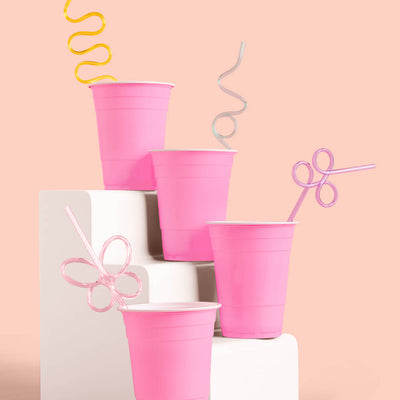 Pastel Party Straws - 20 reusable straws