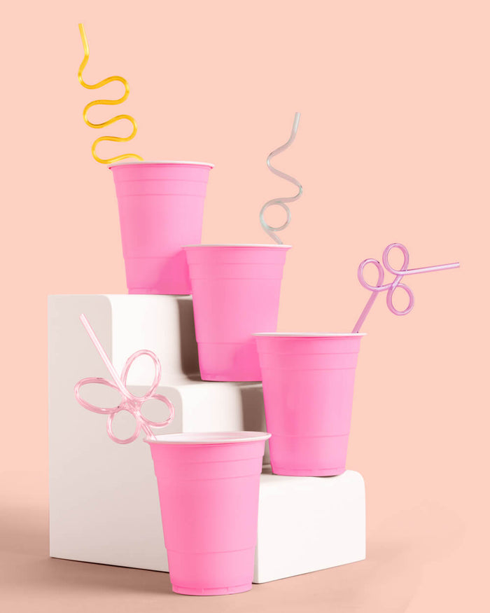 Pastel Party Straws - 20 reusable straws