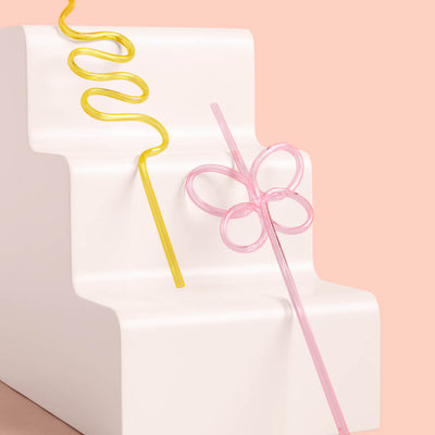 Pastel Party Straws - 20 reusable straws